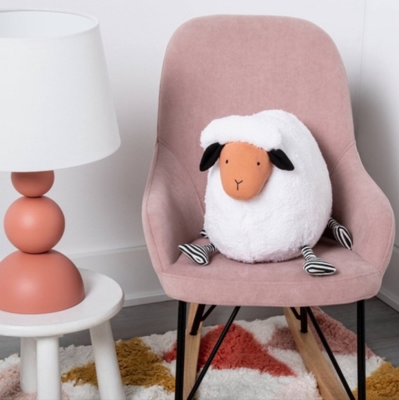 Pillowfort Sheep Lamb Figural Plush Pillow Pal Stuffed Animal Striped 17×13" EUC - Picture 4 of 8